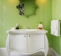 Diseño De Baño Verde